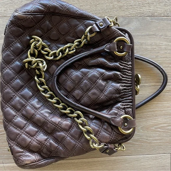 Marc Jacobs Brown Quilted Stam Bag